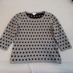 *FINAL CHANCE* Gray and black polka dot sweater